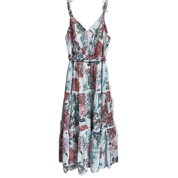 NWT L’atiste by Amy Floral MIDI Tiered Dress - S - Picture 4 of 16